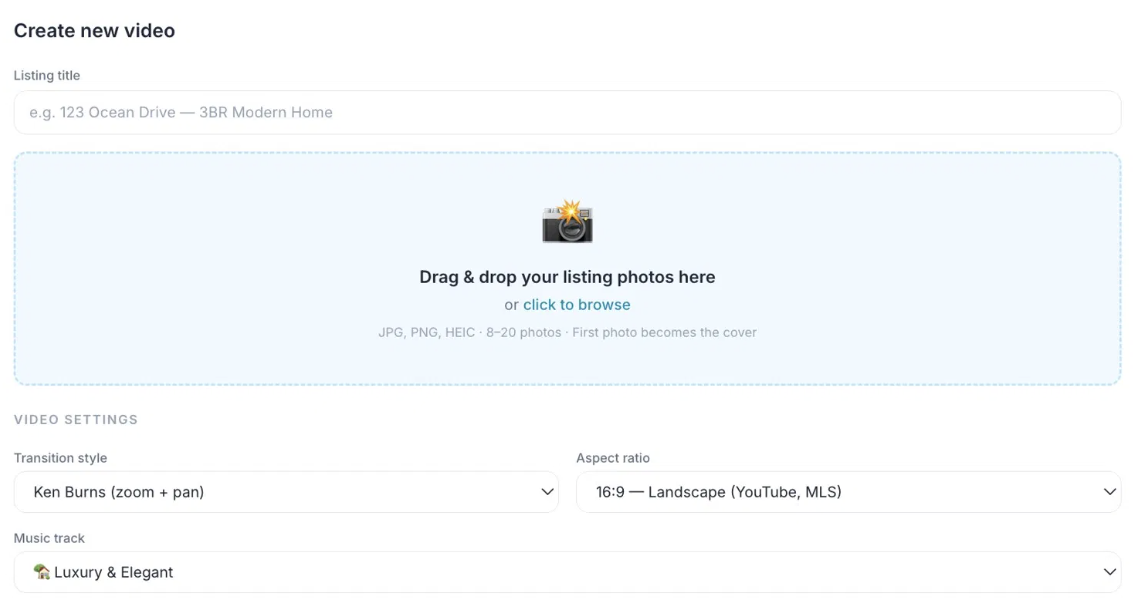 Step 01 — Upload your photos