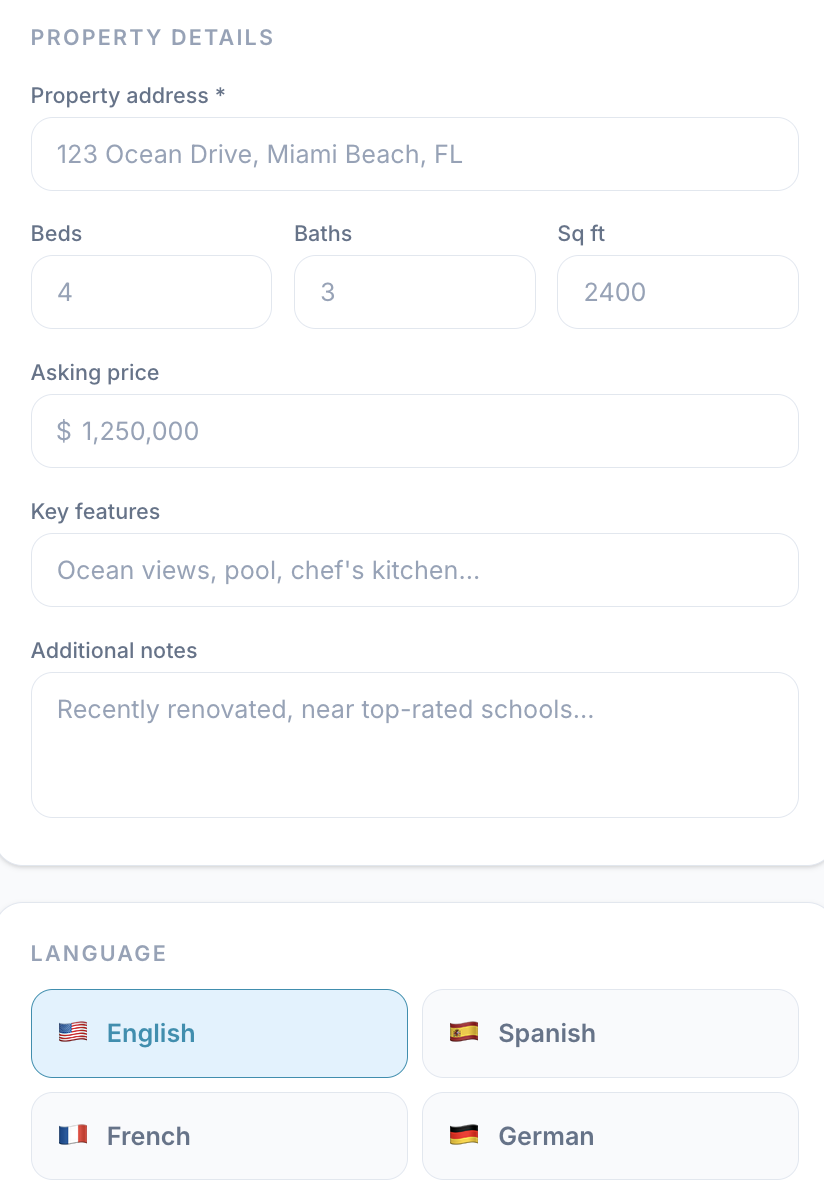 Step 03 — Get your video + MLS copy